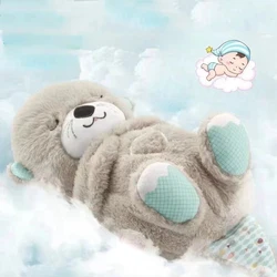 Kawaii Koala Soothing Musical Plush Toy Baby Sleeping Companion Sound and Light Doll Breathing Motion Koala Bear Toys Gifts