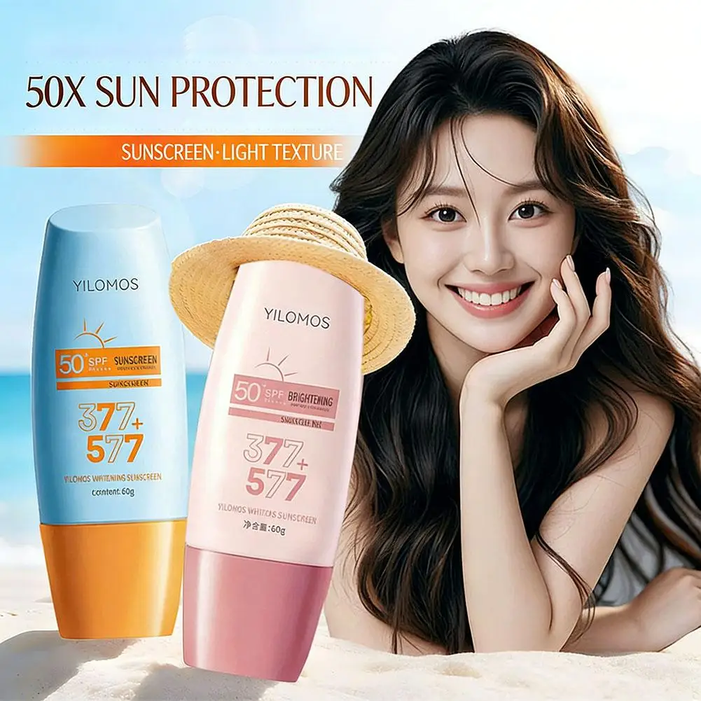 SPF50 PA+++ Sonnencreme 60g Wasserfest Ölkontrolle Sonnenschutz für Gesicht & Körper, UV-Schutz Anti-Bräunung Hautpflege