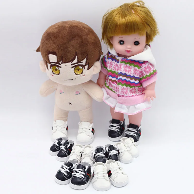 17cm Labubu Bjd Doll Leather Shoes Korean Kpop Exo Idol Dress Up Mini Doll Casual Sport Shoes Accessories Children Birthday Gift