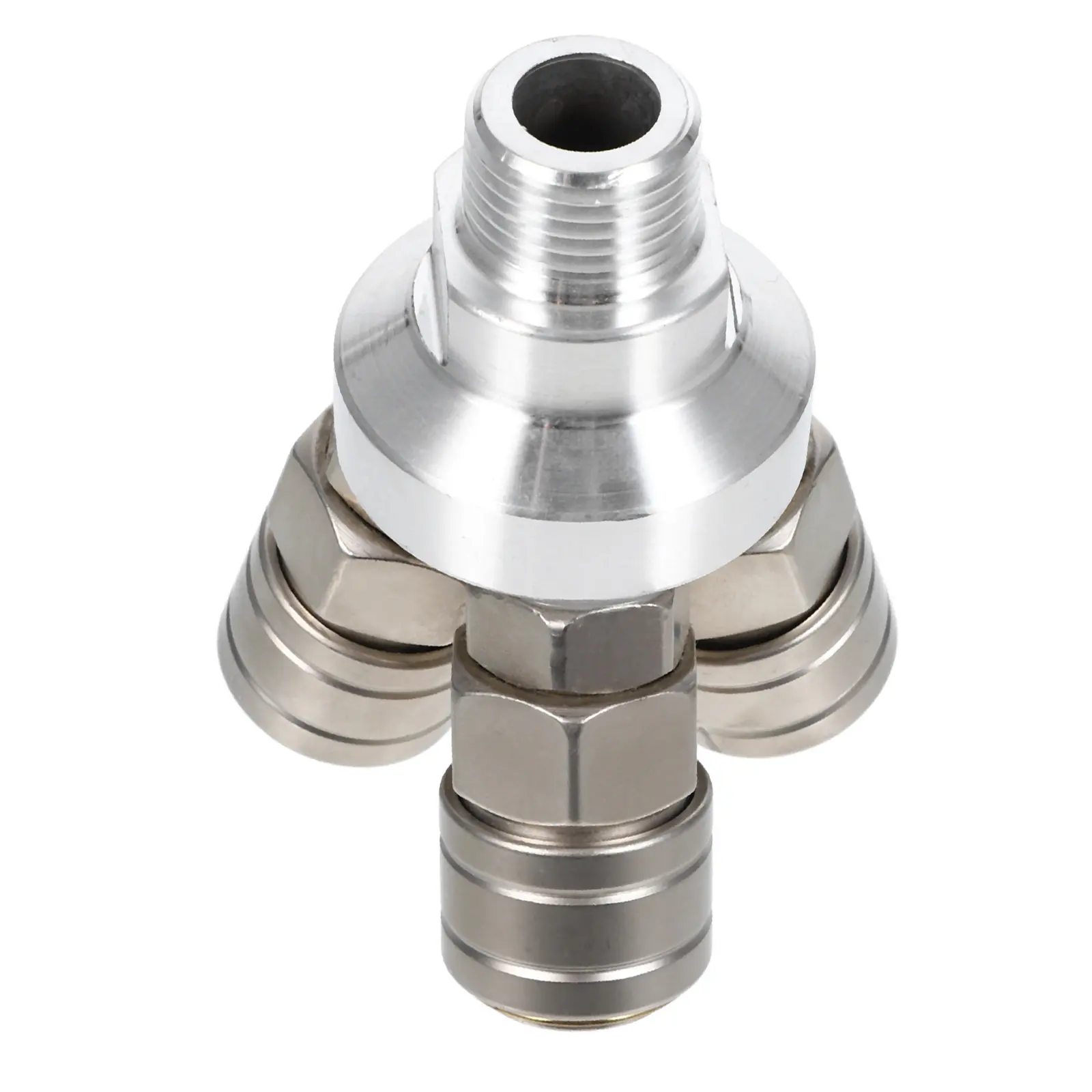 3 Way Air Compressor Hose Fittings Quick Connect Couplers Pneumatic Connector Durable Steel Efficient Work Air Hose Fittings
