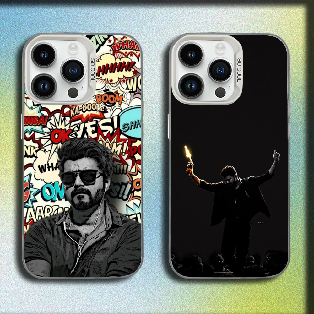 

Actor Singer T-Thalapathy Vijay Phone Case For iPhone 16,15,14,13,12,11,Mini,Pro,SE,MAX White Matte Shockproof Cover