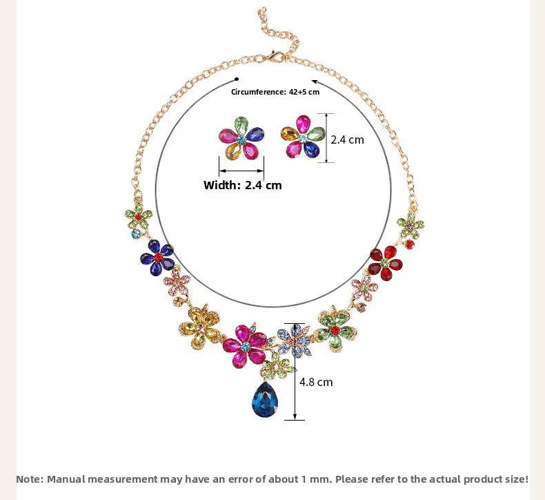 

Women's Wedding Nelace Earring Set Crystal Water Outer Alloy Vintage Sle Faion Jewelry Gift Alloy Wave Chain Design