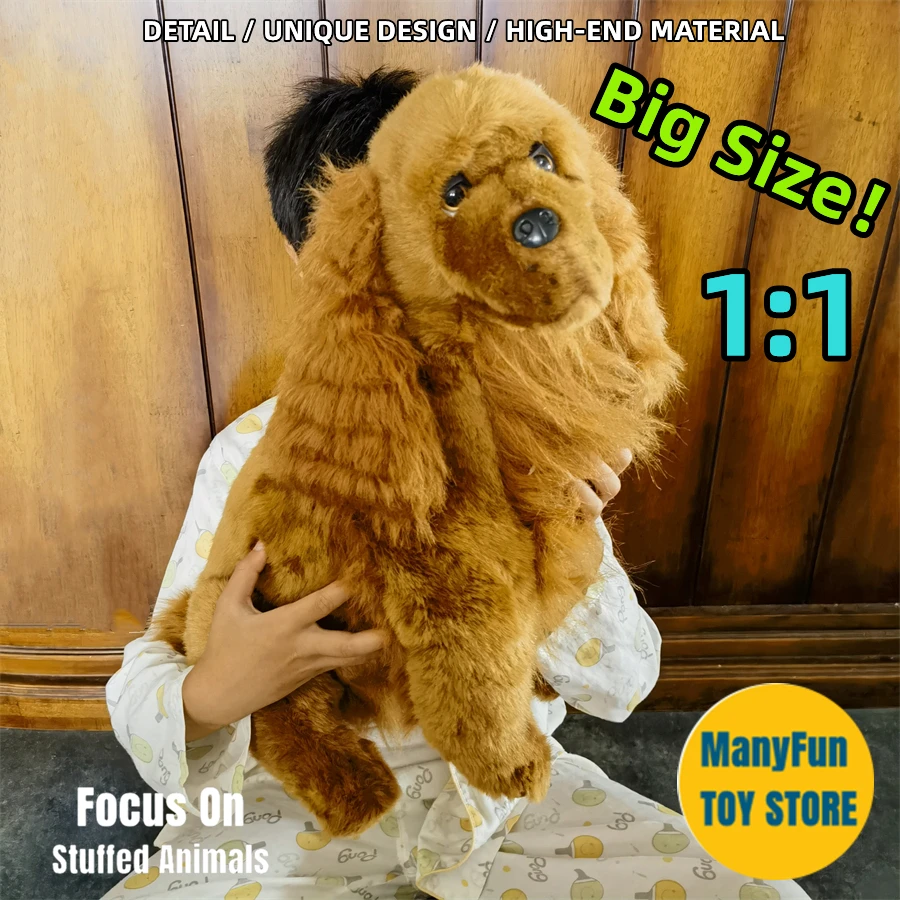 

Realistic English Cocker Spaniel High Fidelity Cute Plushie Dog Plush Toys Lifelike Animals Simulation Stuffed Doll Toy Kids