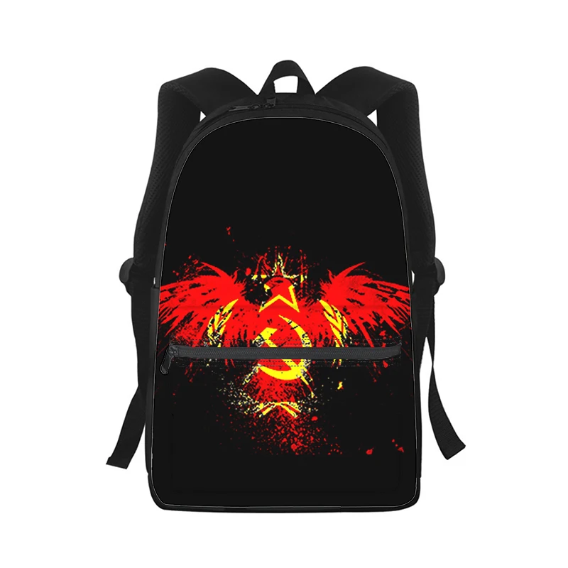 Mochila Laptop Impressão 3D para Homens e Mulheres, Bolsa Escolar dos Estudantes, Bolsa de Ombro de Viagem, União Soviética, Moda, Bandeira, Mulheres