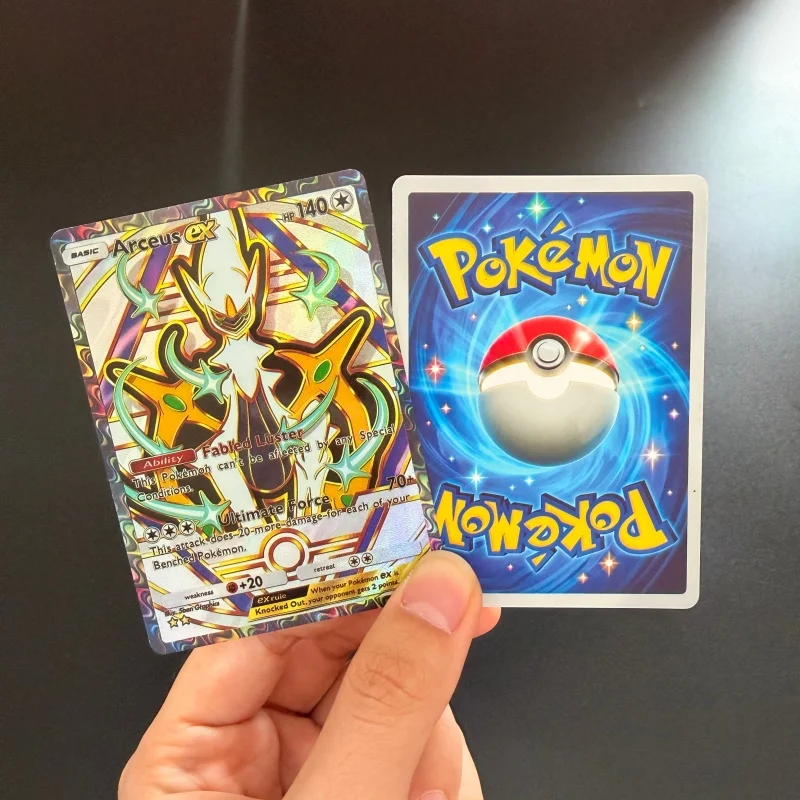 Diy 13 Style PKM TCG Arceus Mew Ho-oh Palkia Solgaleo Eevee Dialga Lugia Pocket 2 Star Full Art Collection Flash Card