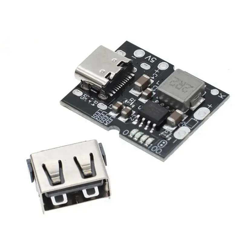 2X Type-C USB 5V 2A Boost Converter Step-Up Power Module Lithium Battery Charging Protection Board Charger,No Welding-ABJU