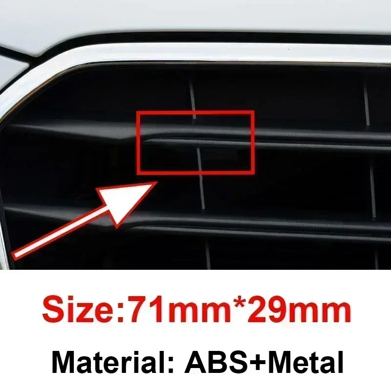 Car Front Grill Badge Grille Emblem Sticker For Audi Sline A1 A3 A4 8P 8L 8V A5 B6 B7 A6 A7 C5 C6 Q3 Q5 Q7 4F S3 S4 S6 RS3 TT.