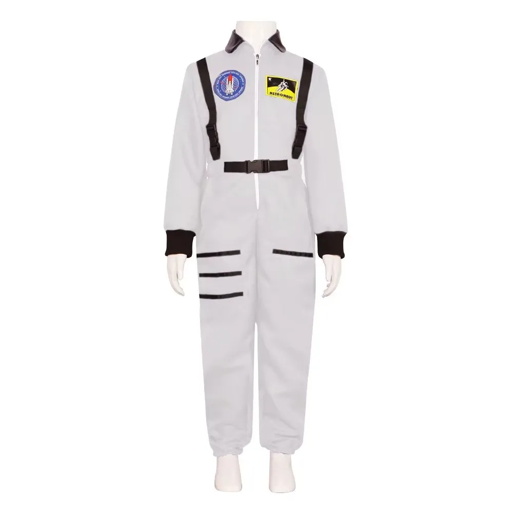 Traje Astronauta Adultos Terno Espacial Homens Mulheres Casal Trajes Role Play Carnaval Zipper Macacão Astronauta Trajes Brancos