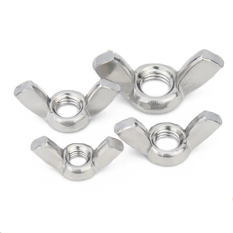 5-10pcs Butterfly Wing Nuts M3 M4 M5 M6 M8 M10 M12 304 Stainless Steel Wing Nuts Hand Tighten Nut DIN315