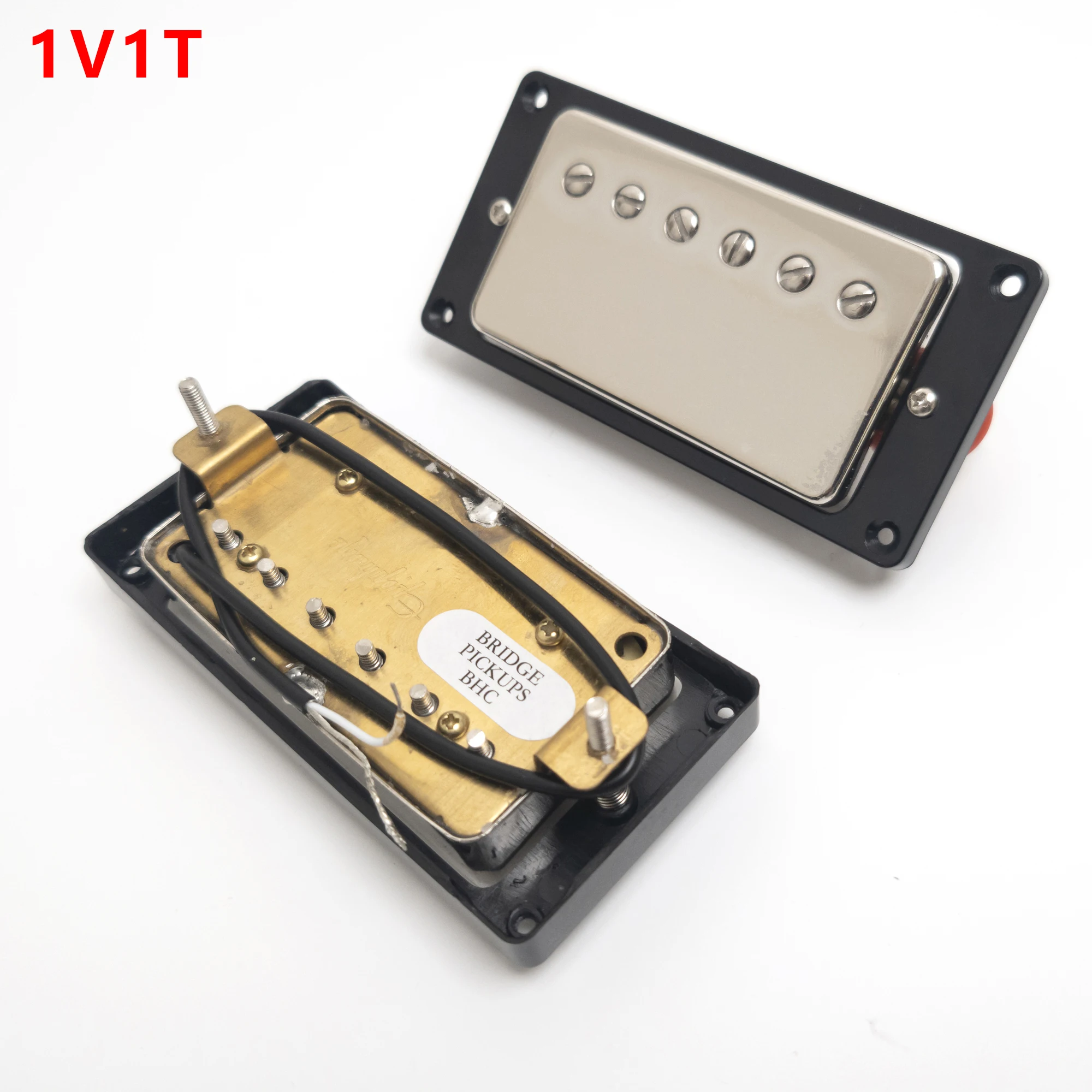 Gitaar Humbucker Pickup Brug Hals Pickup Set 2 Dirigent Met 1V1T Kabelboom Voor Lp Gitaar Vervangende Onderdelen