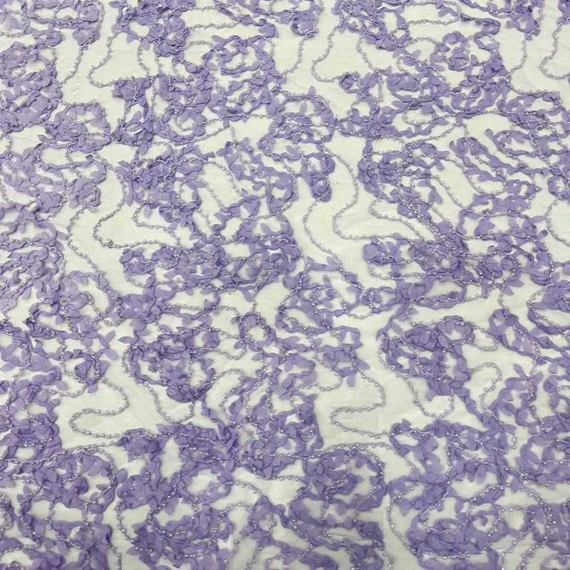 نسيج شبكي من الدانتيل الفرنسي الفاخر، فستان قماش دانتيل مطرز بنمط عشوائي مطرز بالترتر الأفريقي عالي الجودة