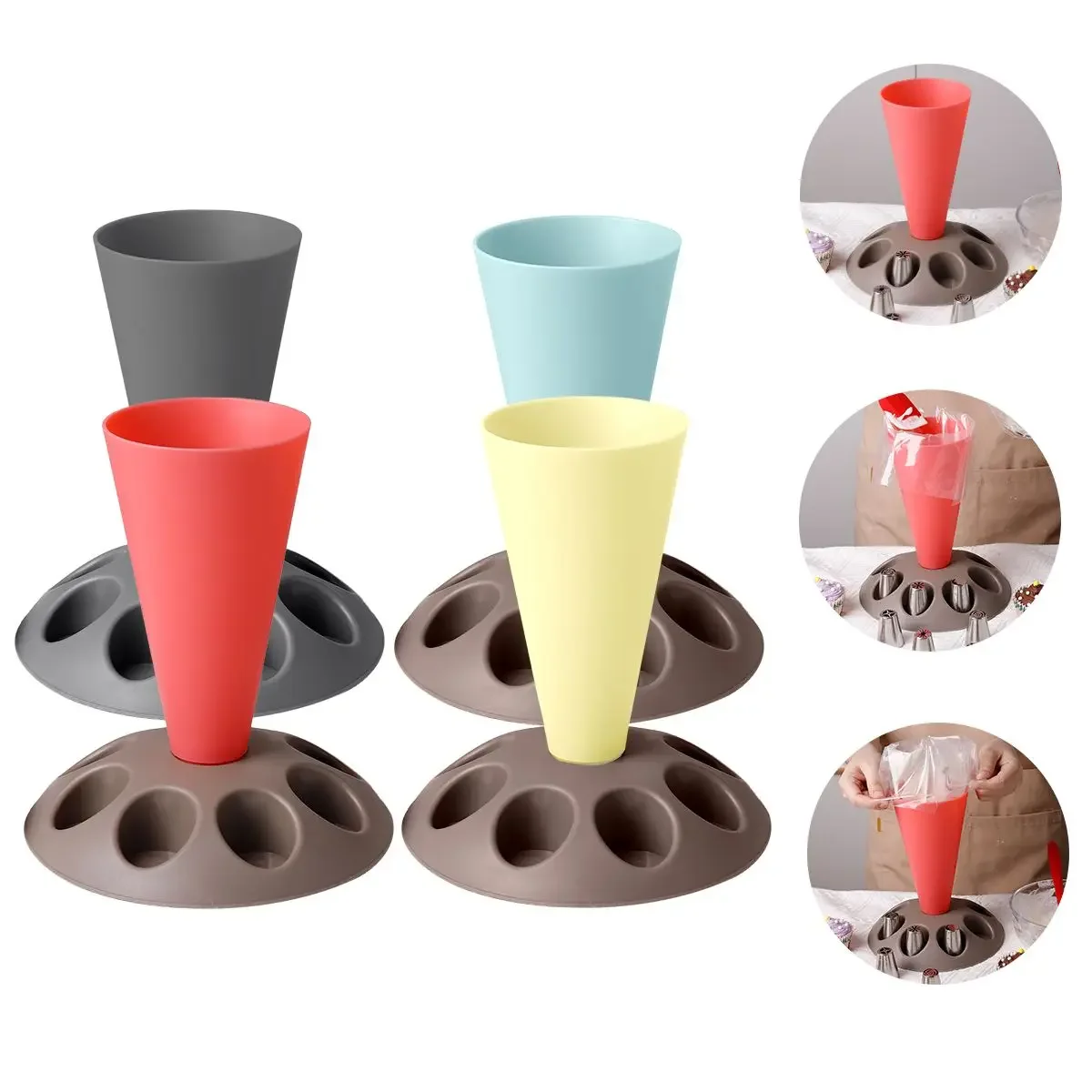Decorative bag placement bracket auxiliary device Decorative mouth storage bracket support cream pastry making baking tool