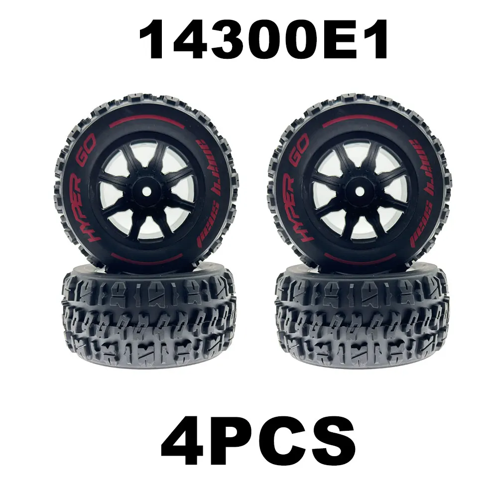 Peças de pneus originais Borracha atualizado Off-Road pneus, MJX Hyper Go RC carro, controle remoto, 16208, 16209, 16214209, 14210