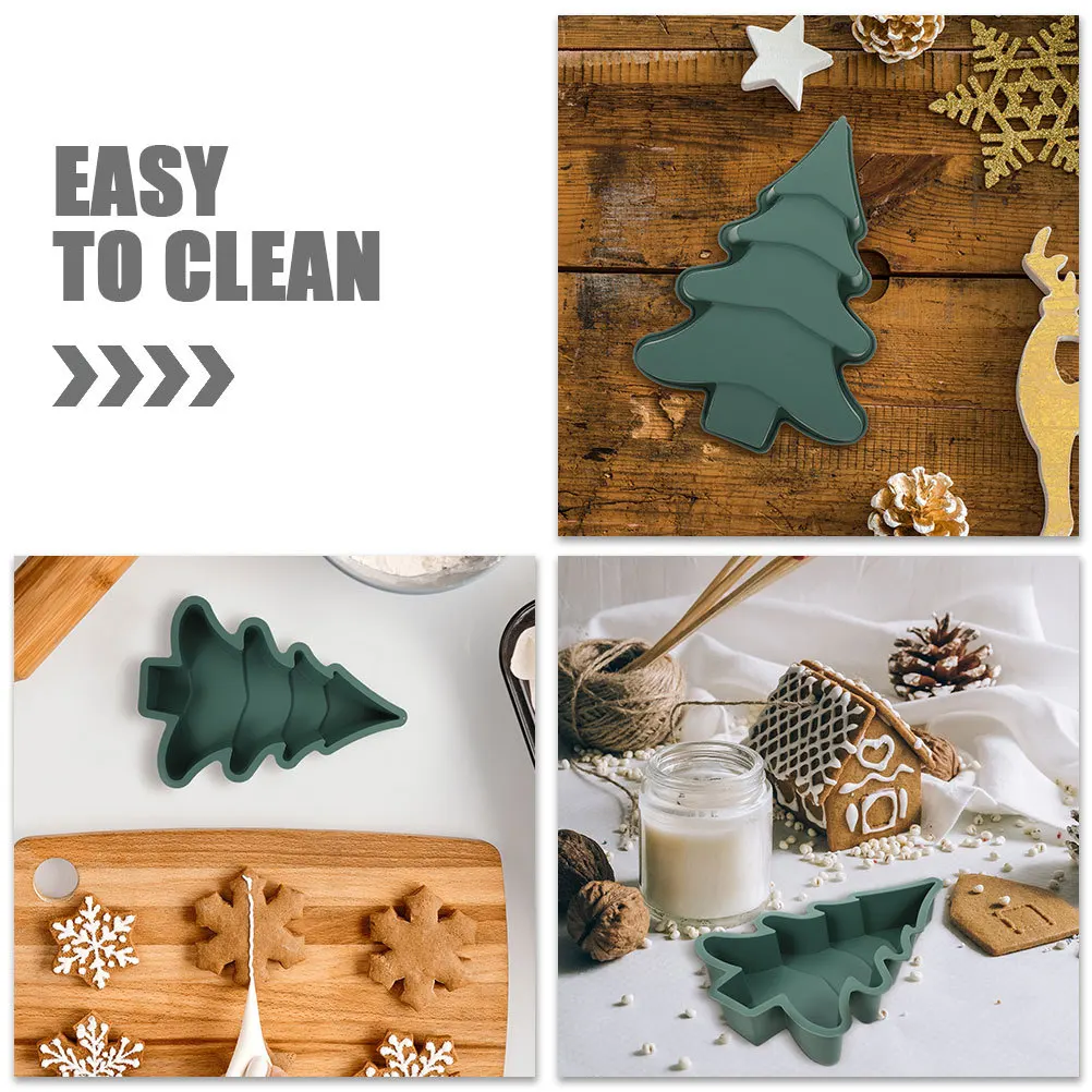 

2Pcs Silicone Christmas Tree Cake Mold Large Size Flexible Non Stick DIY Baking Mold Home Kitchen Chocolate Candy Cooking Tool