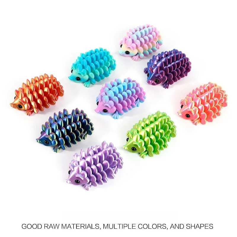 3D 인쇄 귀여운 고슴도치 피규어 모델 공동 이동식 재미 인형 장난감 홈 오피스 데스크탑 장식 장식 공예 어린이 선물