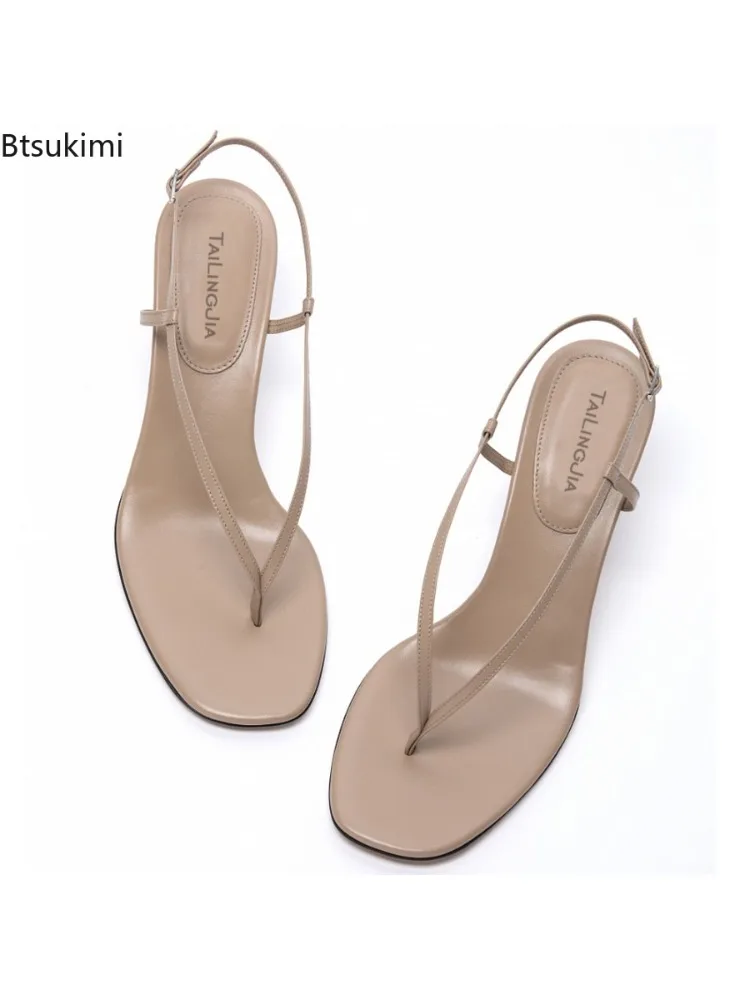 Nouvelles Sandales d'été 2026 à Talons Hauts pour Femmes, Style Clip Toe, Chaussures à Bande Étroite Tendance, Idéales pour Soirées et Cérémonies, Sandalias pour Dames