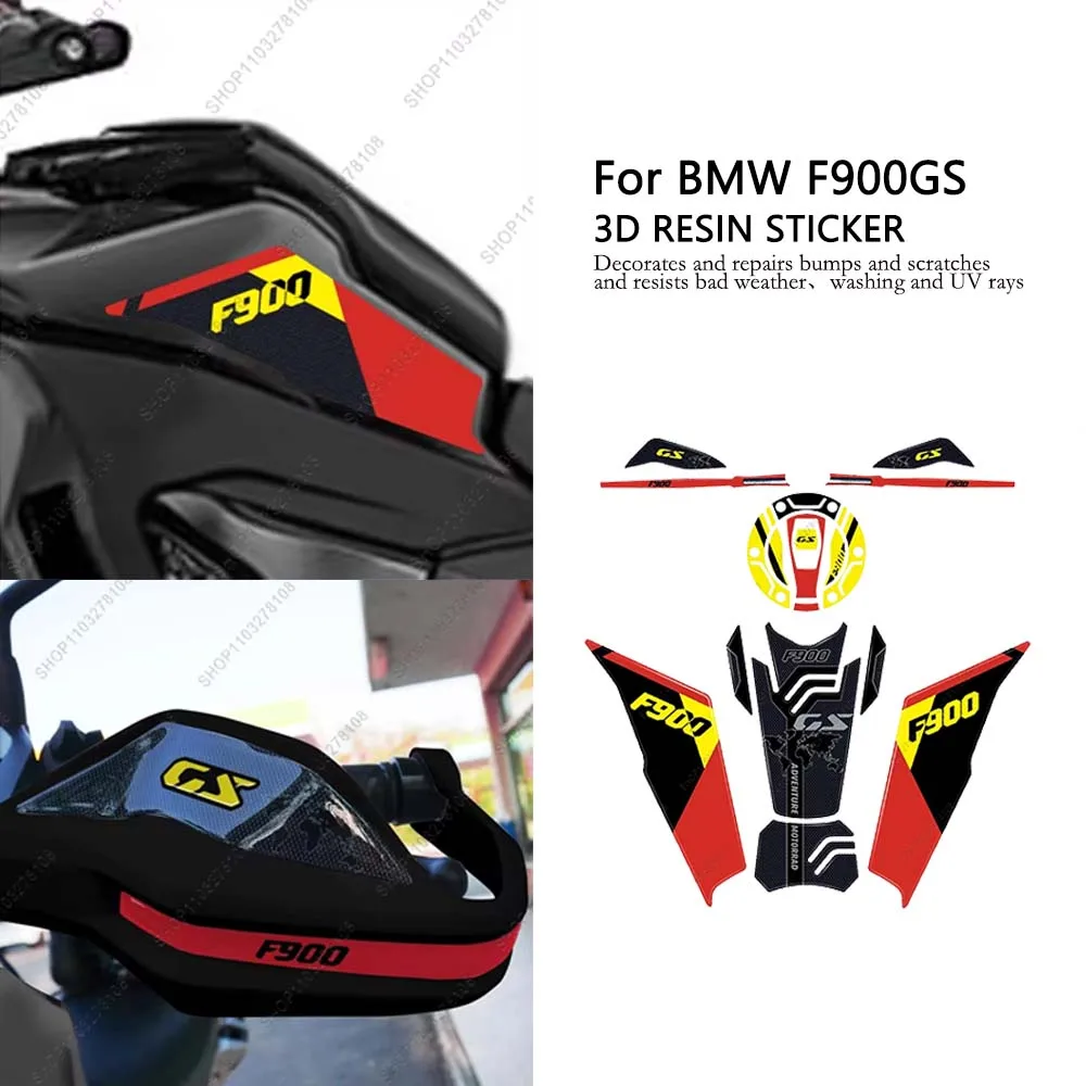 

For BMW F900GS F 900 GS Adventure 2024 Customized version 3D Epoxy Resin Decal Motorcycle Tank Pad Protection Sticker Kit