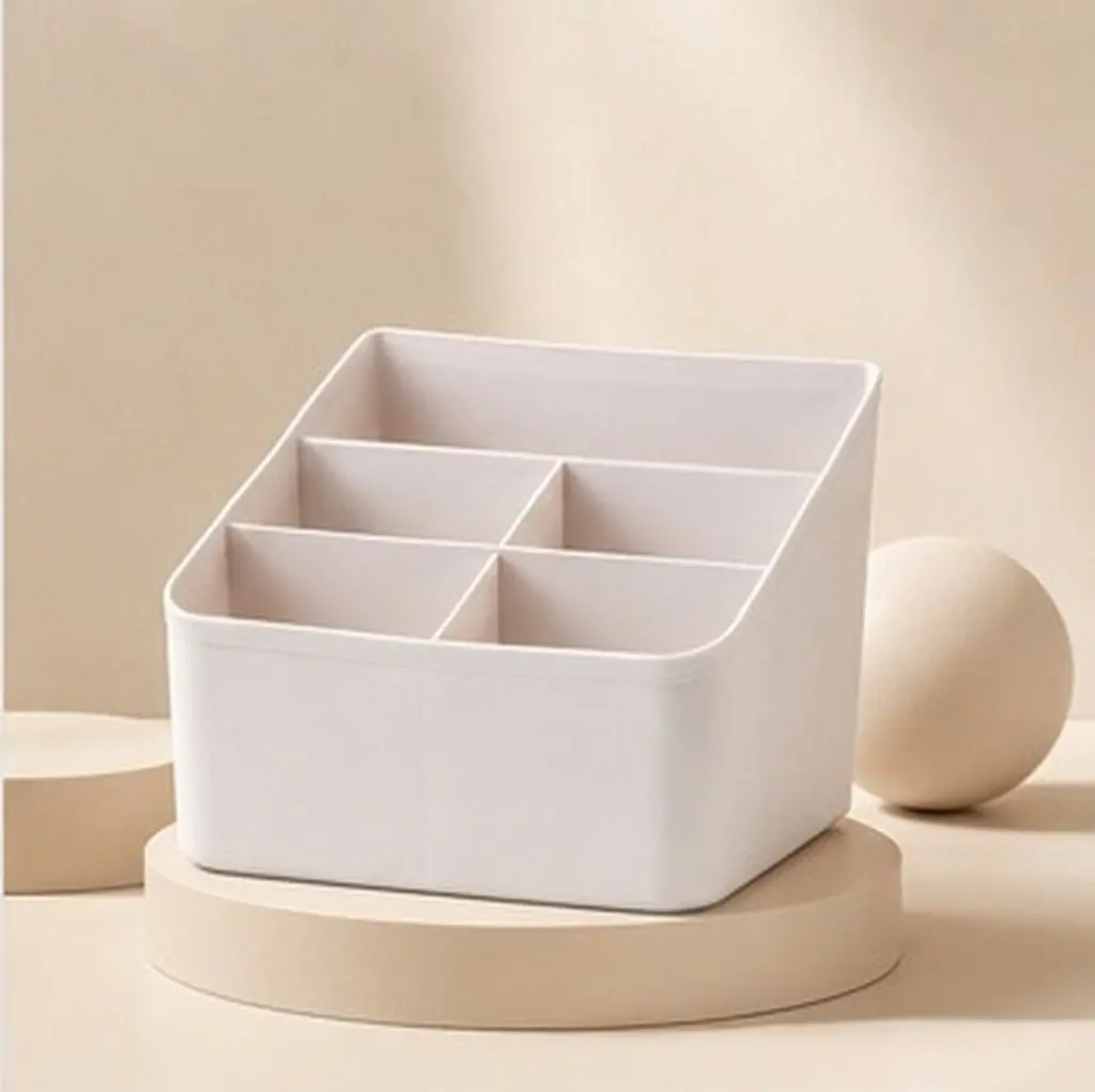 Desktop Storage Organizer Remote-Controller Container Pens Holder Multifunctional Plastic Makeup Organizer Office Supplies