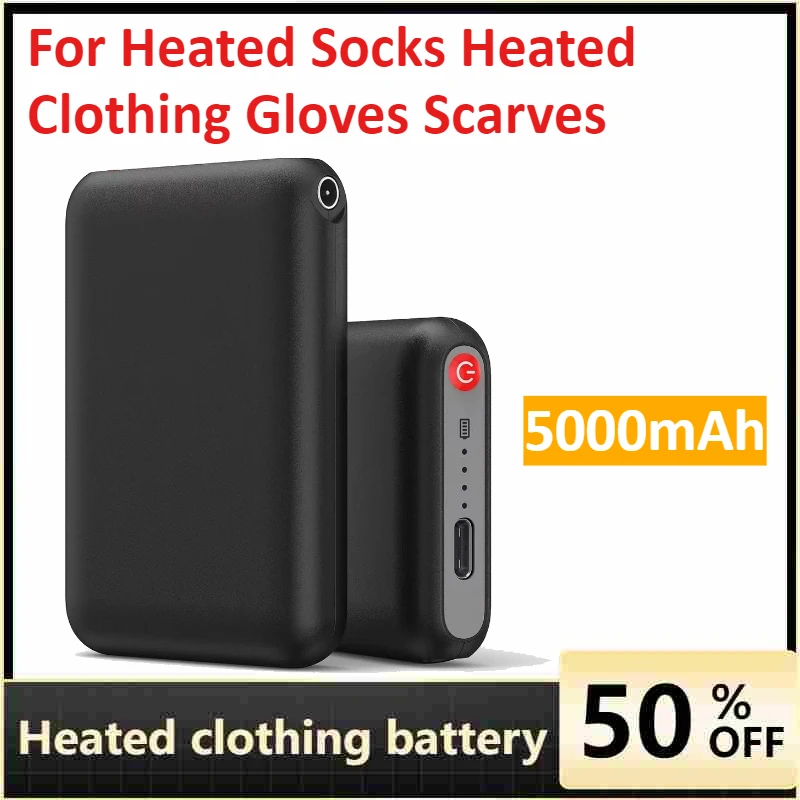 

Power Bank 5000mAh for Heated Socks Heated Clothing Gloves Scarves Battery Replace The Battery
