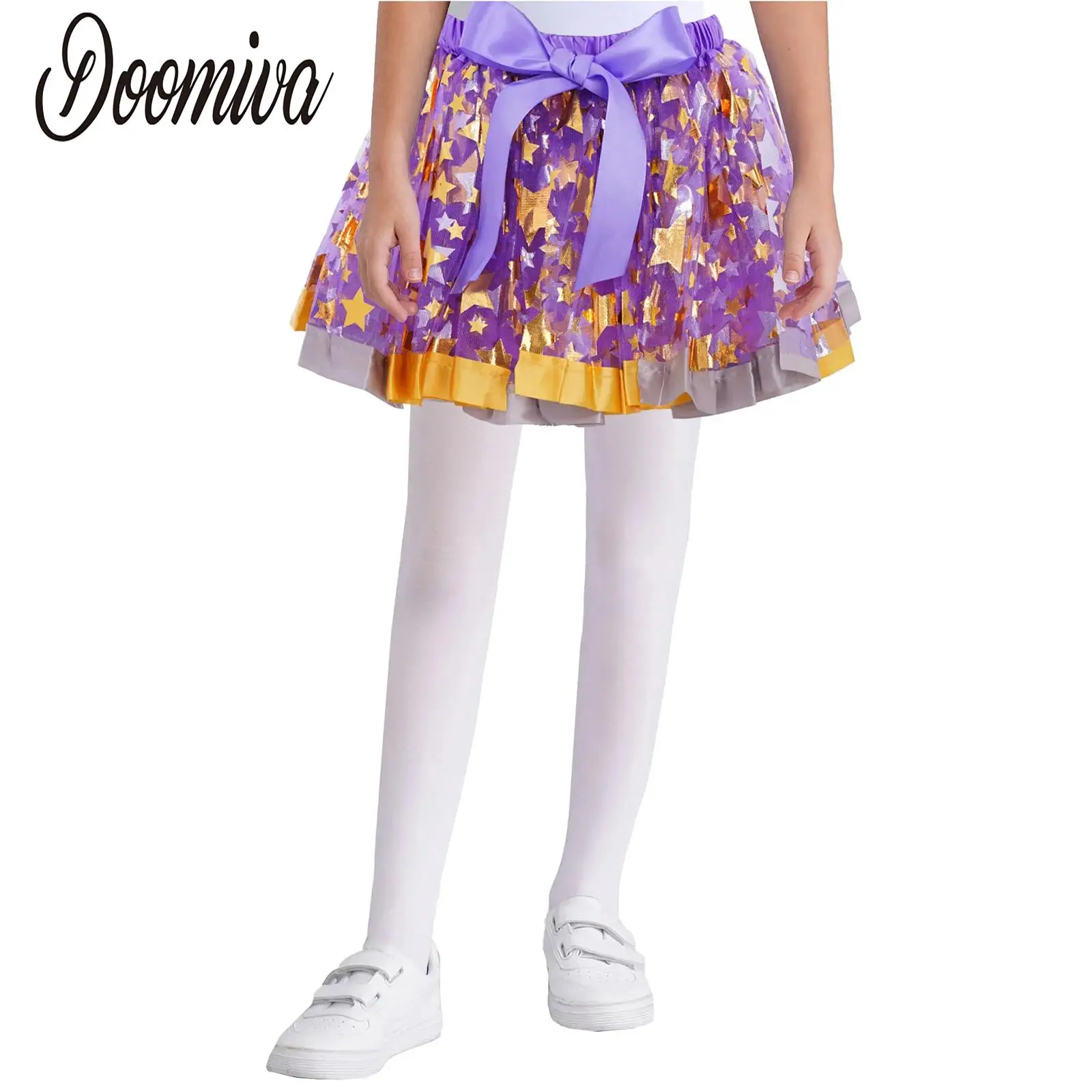 

Kids Girls Party Tutu Puffy Skirt Christmas Tulle Dance Skirts Sparkly Sequin Petticoat Underskirt Ballet Jazz Performance Wear