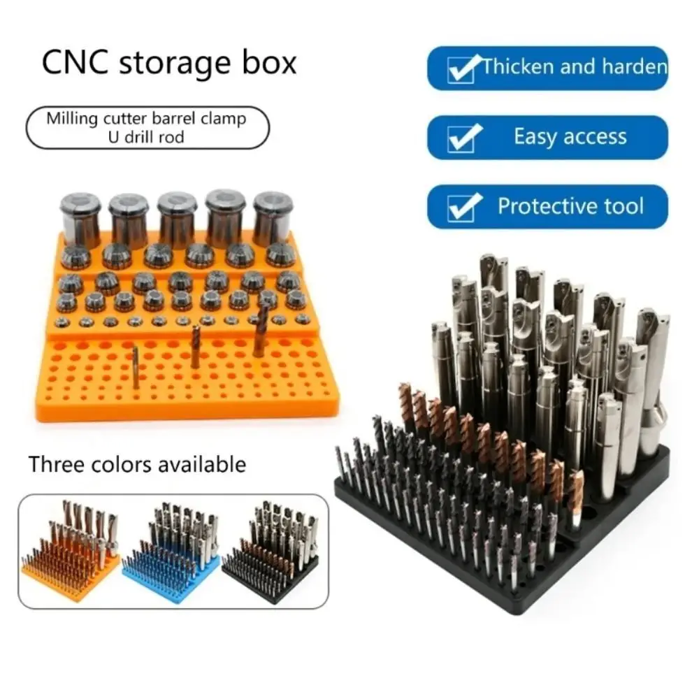 

Multifunctional Drill Bit Storage Box Plastic Space Saving Milling Cutter Holder Thickened 3 Color Optional