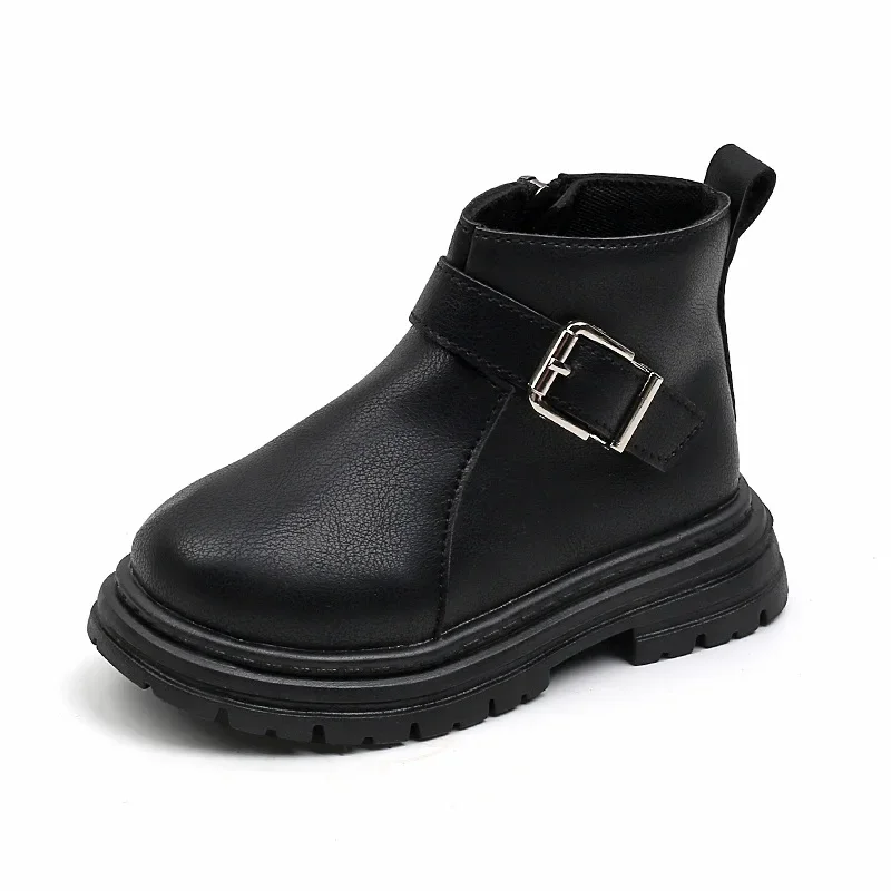 2024 New Children Shoes Autumn Winter Ankle Boots for Girl School Leather Boots Fashion Kids Casual Shoes Chaussure Enfant Fille