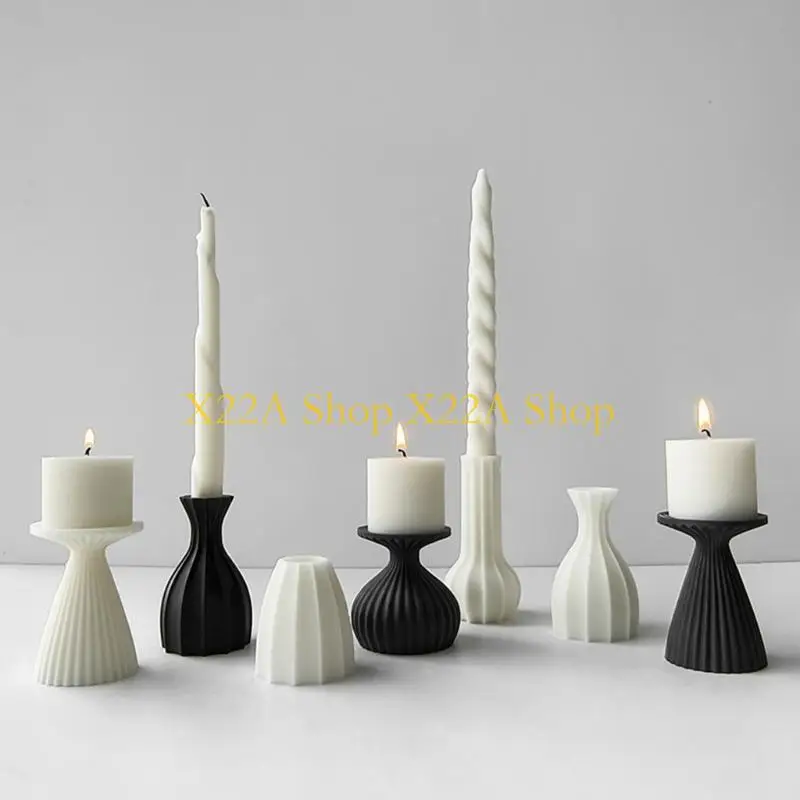

Unique Resin Epoxy Candlestick Silicone Mold Holder Mould Geometric Shaped Molds