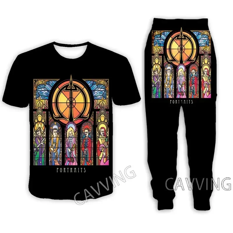 

ORPHEUS OMEGA Band 3D Print Casual T-shirt + Pants Jogging Pants Trousers Suit Clothes Women/ Men's Sets Suit Clothes