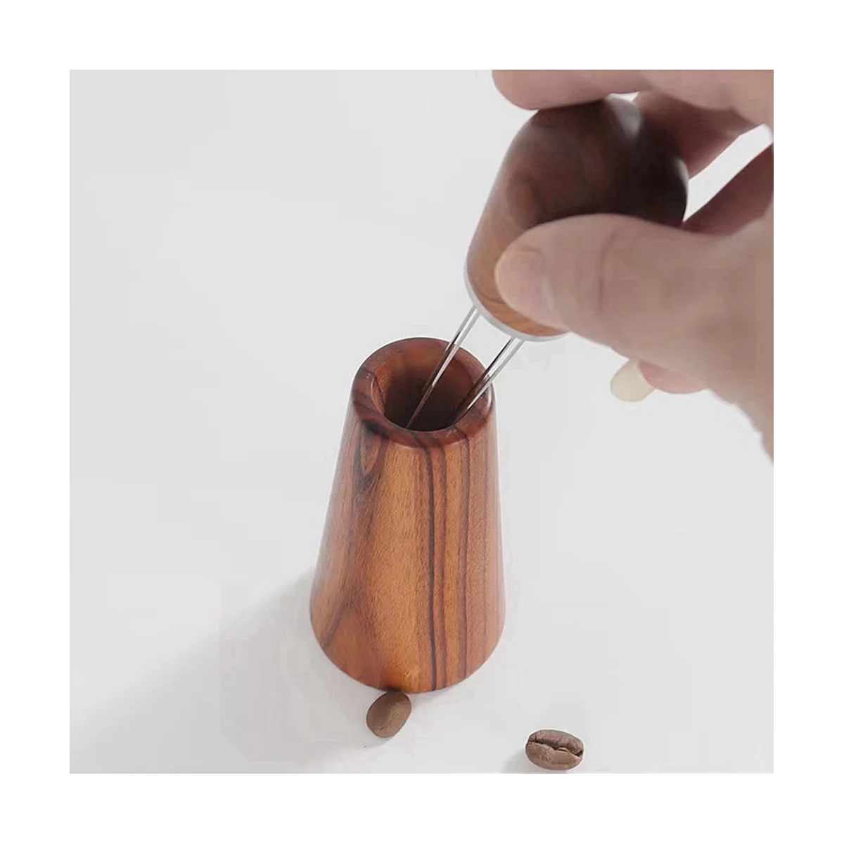 Agitatore per caffè Espresso, strumento per caffè professionale per l'erogazione di Espresso, con filtro da 51mm, Dispenser per aghi con manico