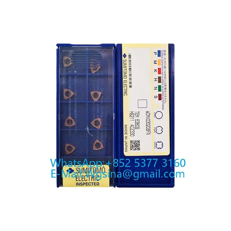 

WCMX WCMX030208 WCMX040208 -FN ACP300 ACZ330 U-Drill Insert 10pcs SUMITOMO 100% Original