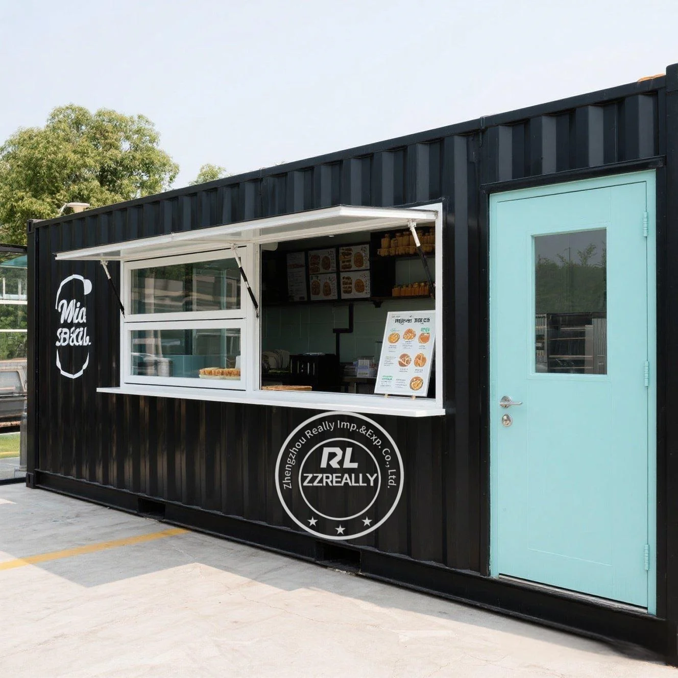 NEW Container Coffee Shop With Fully Equipped Kitchen 20 FT Container  Bar Fast-food Restaurant Convenience Store Kiosk Booth