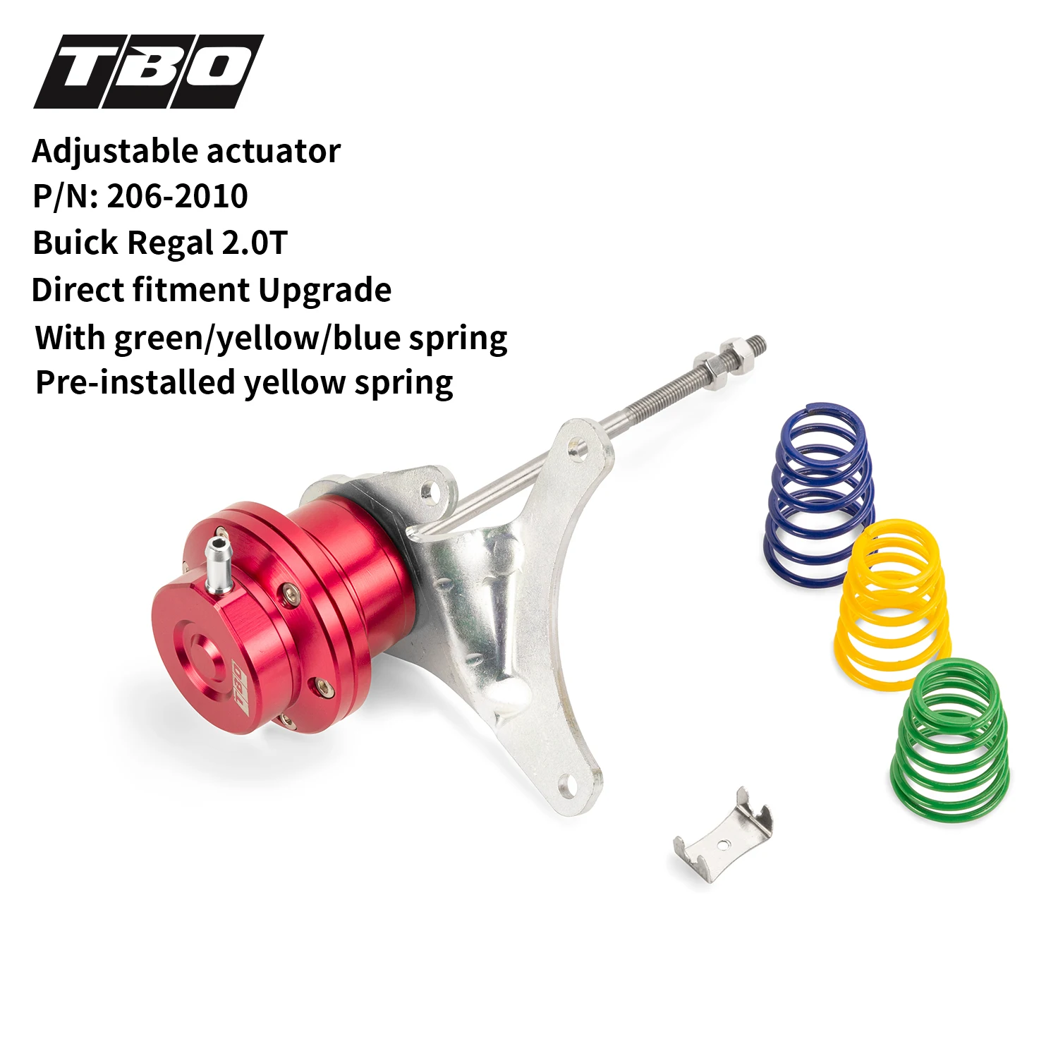 

Turbo Wastegate Adjustable actuator for Buick Regal 2.0T Direct fitment Upgrade With Pre-installed Yellow Spring