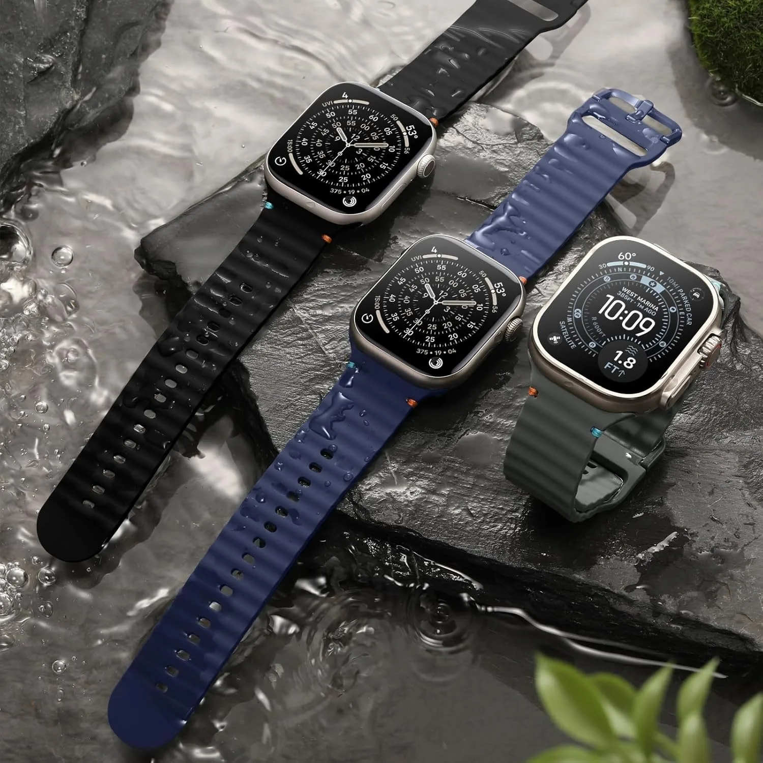 Bracelet Sport en Silicone Souple pour Apple Watch Series 10 11 9 8 SE Ultra 2 3 – Bracelet Durable 49mm 46mm 45mm 44mm 42mm 41mm 40mm