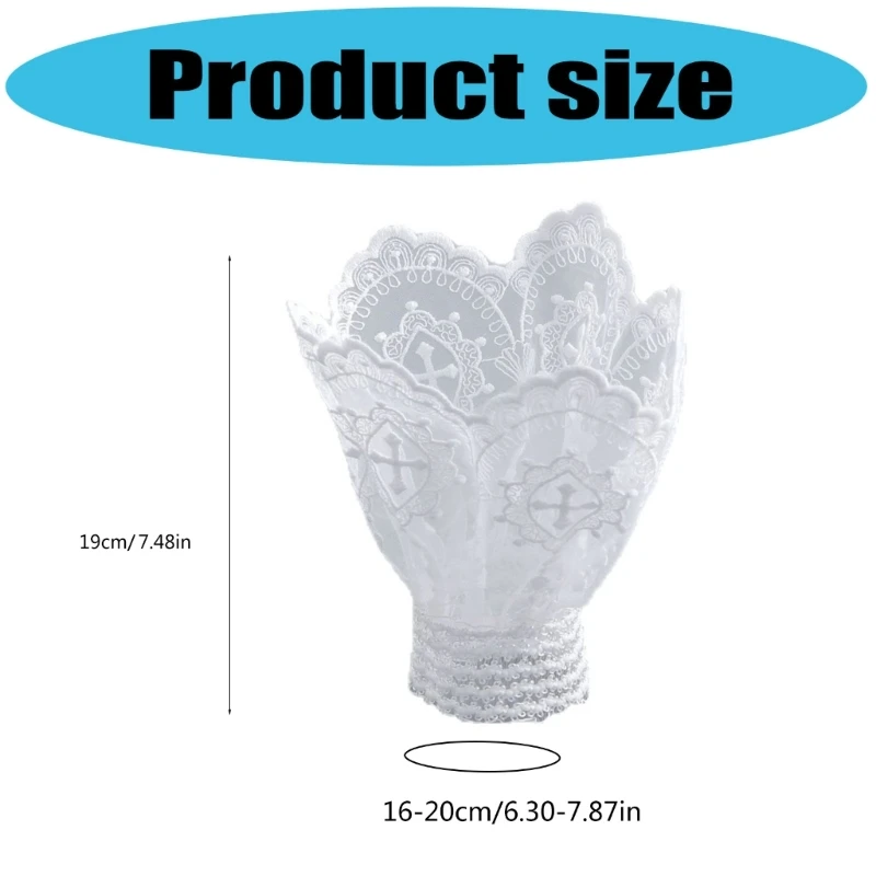 أكمام أذرع فرنسية مع زخرفة زهرة الدانتيل أصفاد المعصم المزخرفة تمديد الأكمام الصناعية لتعزيز فساتين النساء