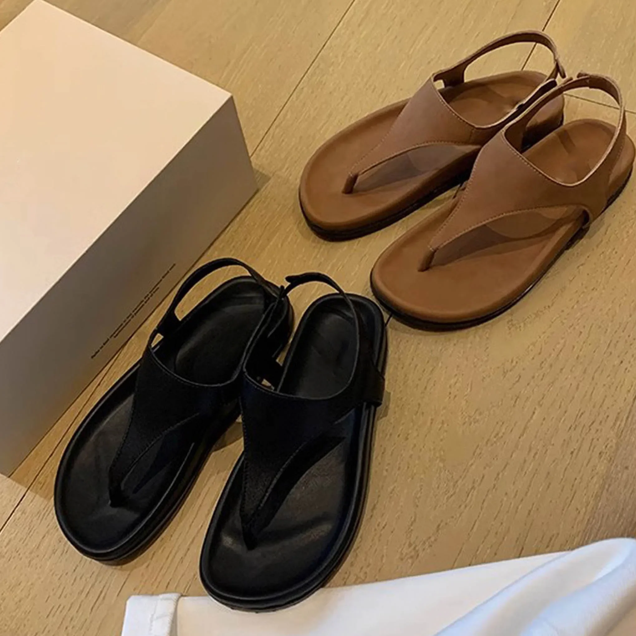 

Aneikeh 2025 Fashion Flats Heels Slippers Women Round Clip Toe Slides Sandals Summer Flip Flops Female Shoes Mules Slides
