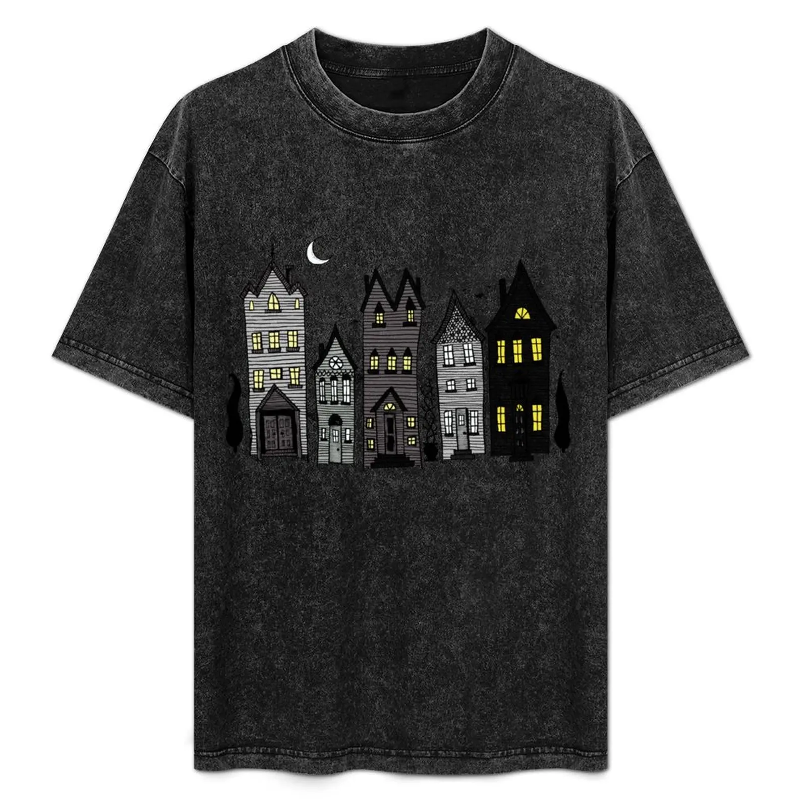 

Haunted Houses T-Shirt Durable Work Wear T-Shirt
