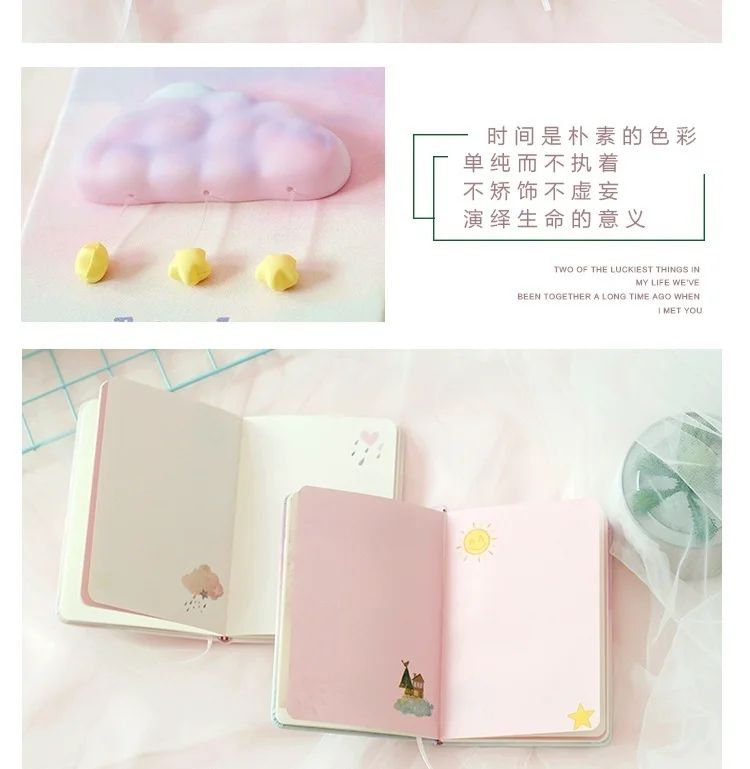 Libreta con forma de nube para chica, libreta creativa, manual