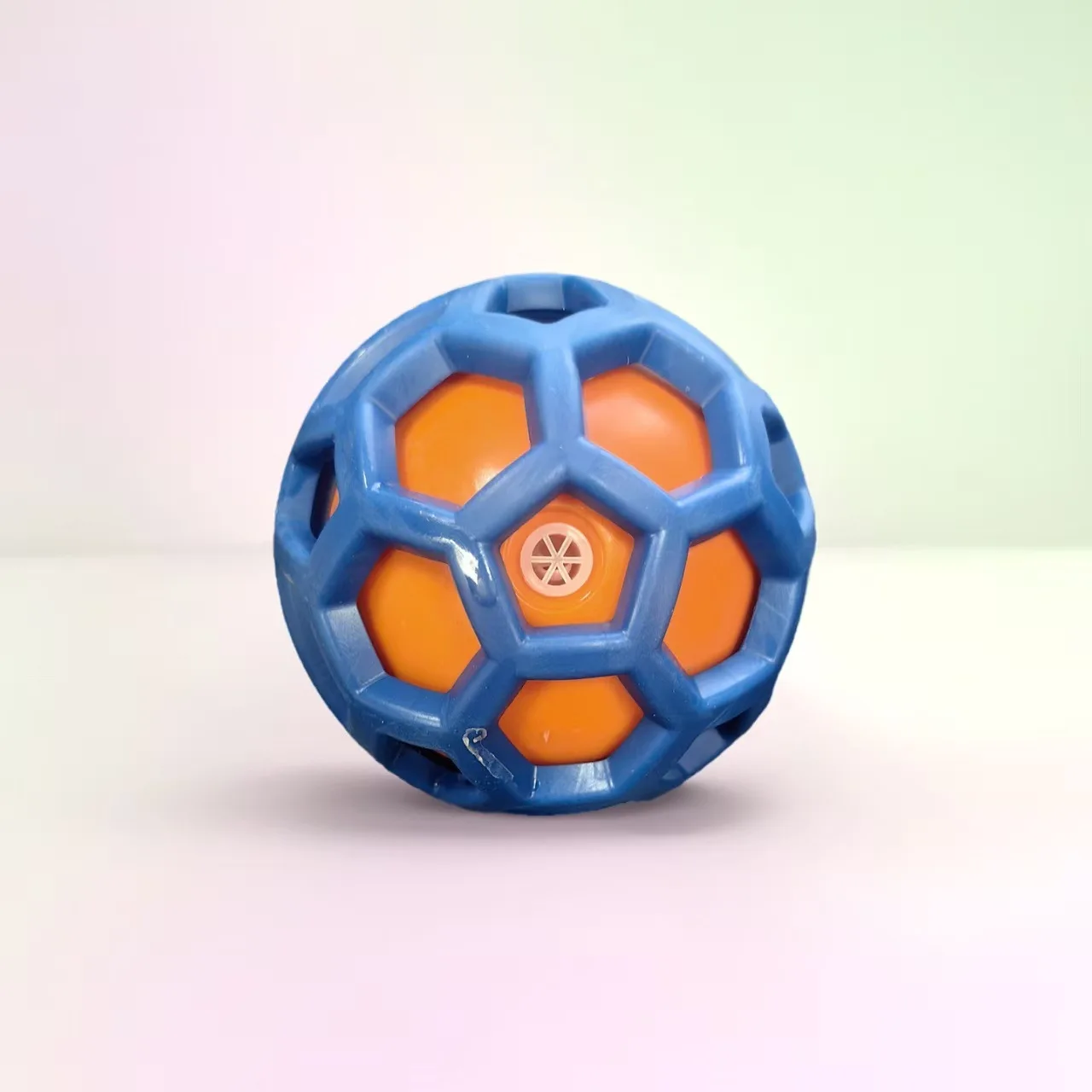 Dog Toy Ball Grinding Sound Two-Color Grid Ball