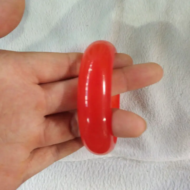 Chinese Natural Genuine Red Jade Bracelet Bangle 58-64 Mm