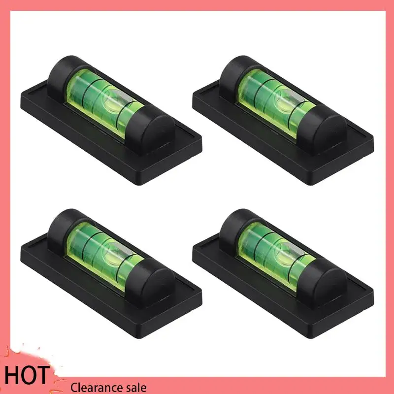 A88Z 4Pcs Magnetic Bubble Levels For Leveling Phonograph,Camera, Tripod, Machines, Spirit Level Measuring Tools (Magnetic)
