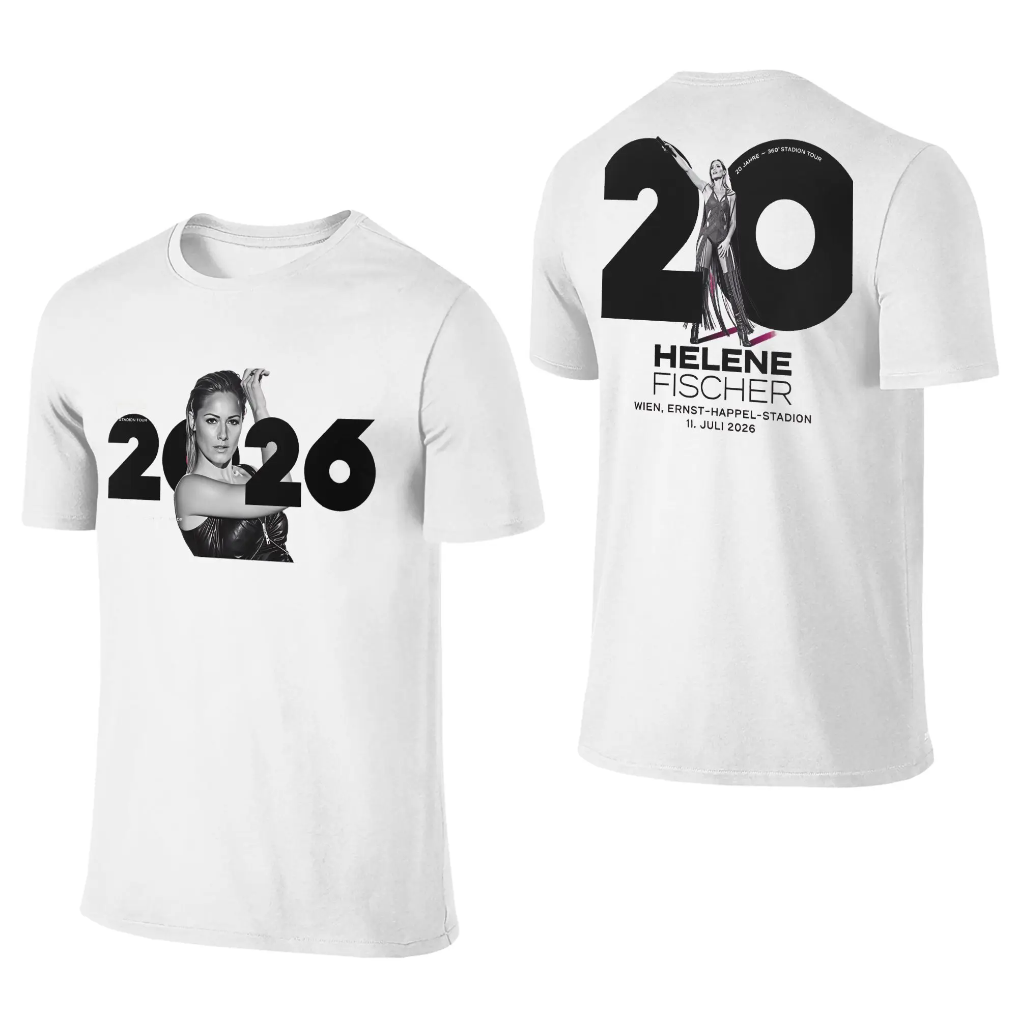 Men's T-Shirt H-Helene Fischer 360° Stadium Tour T Shirts Harajuku  Summer Tees Y2K Funny Casual Pure Cotton Tops Gift Idea