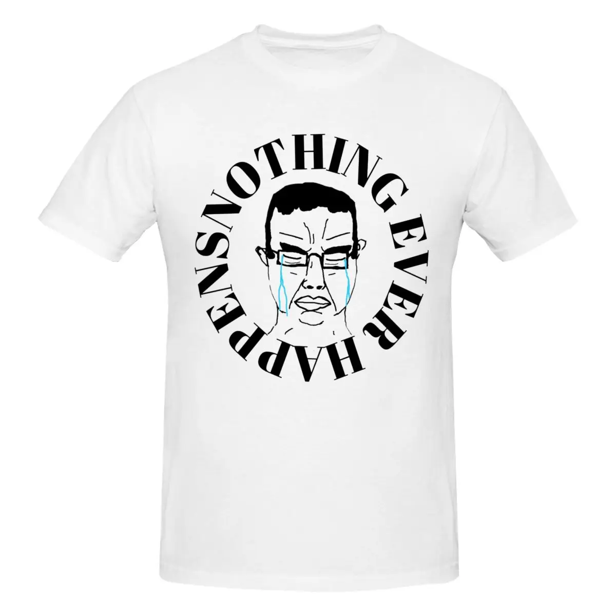 Men Chudjak Chud Meme Funny Nothing Ever Happens T Shirt Vintage Oversized O-neck Cotton Custom Sleeve T Shirt Homme