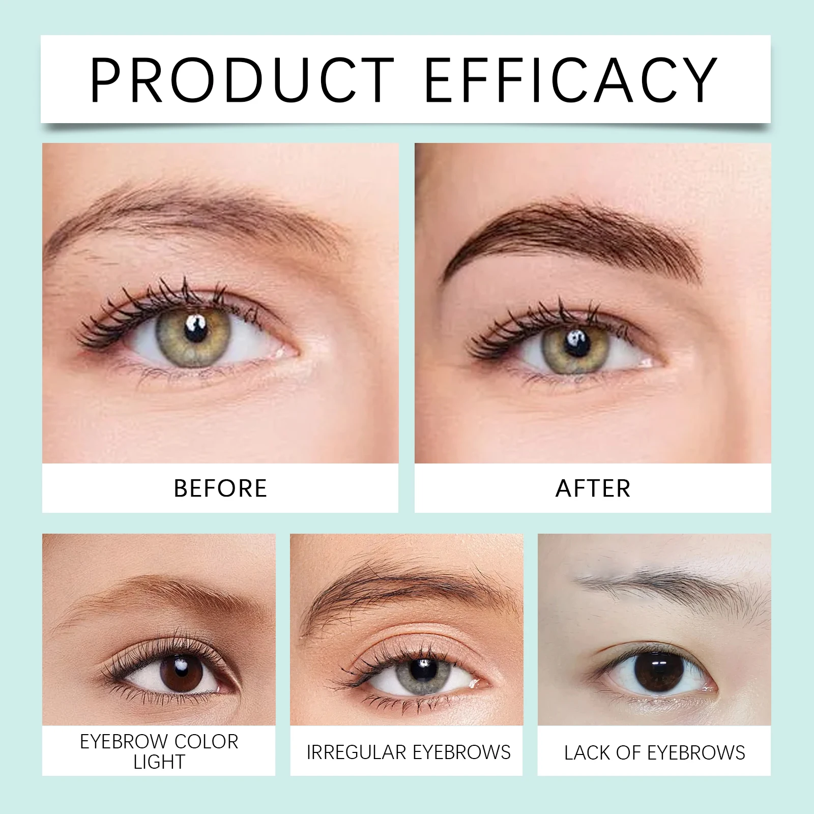 Siero per sopracciglia da 5 ml per la crescita Siero per sopracciglia naturale per sopracciglia più spesse Più lunghe Estensione sopracciglia più definita Allunga intensiva Nuovo