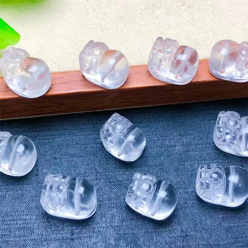 

5pcs Natural Clear Quartz Pixiu Carving Crystal Figurine Healing Quartz Reiki Lucky Cute Festival Gift 16-18mm