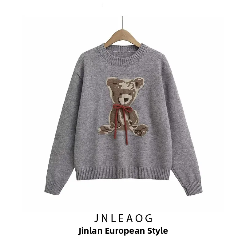 

JNLEAOG, осенний новый модный уличный женский длинный светящийся круглый свитер Ne, универсальный повседневный свитер из полиэфирного волокна