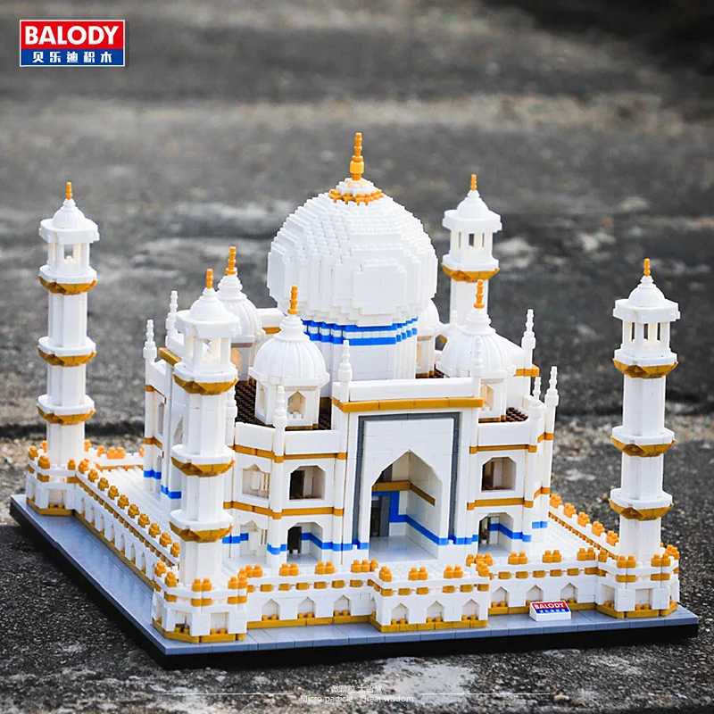 Balody Mini Blocks 4530pcs Architecture Building Bricks India Castle Taj Mahal Model Toys Juguetes Kids Gift for Child 16067