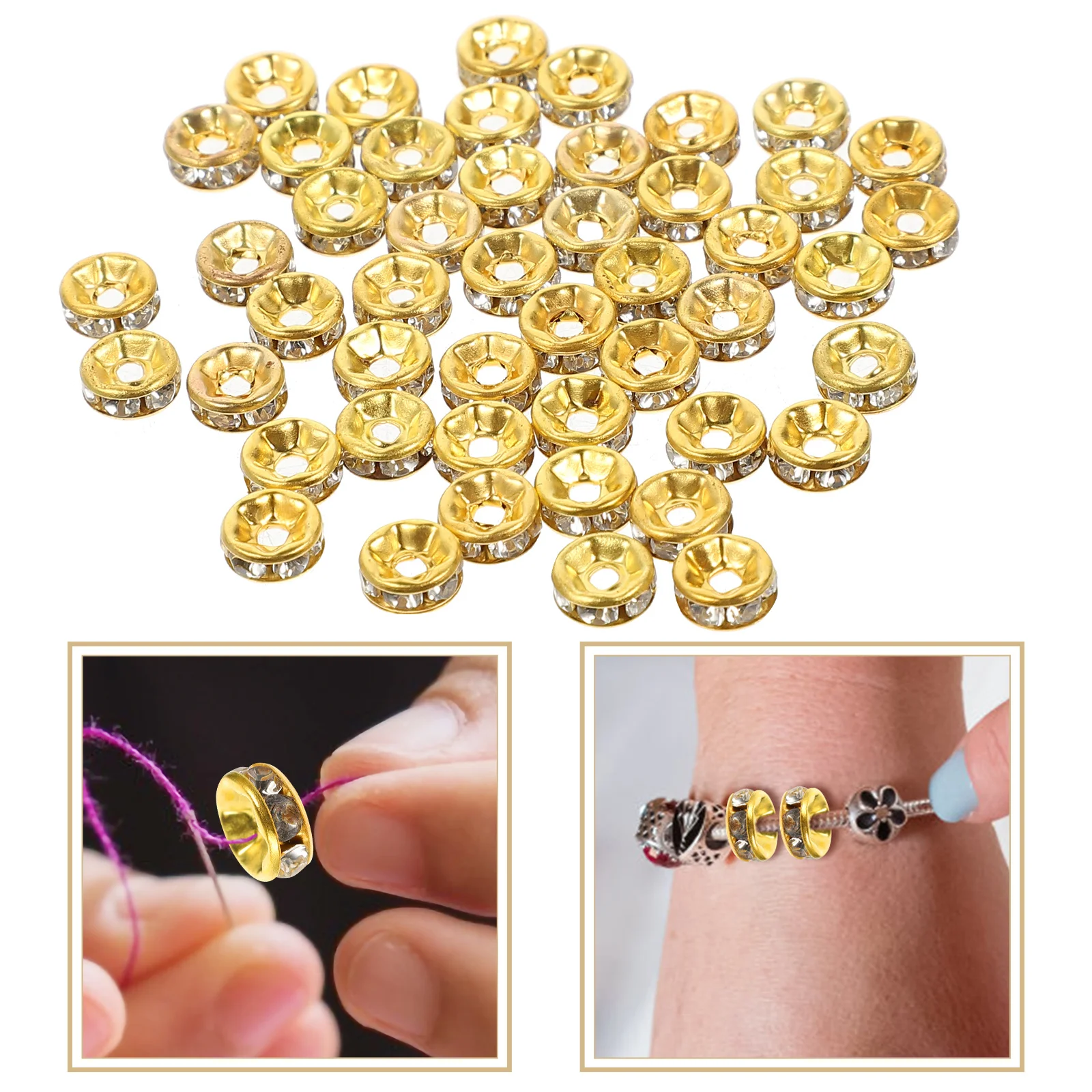 

250Pcs Jewelry Spacer Beads Creative Wheel-Shaped Loose Beads Handmade Bracelet Earring Pendant Spacer Charms for DIY Crafts