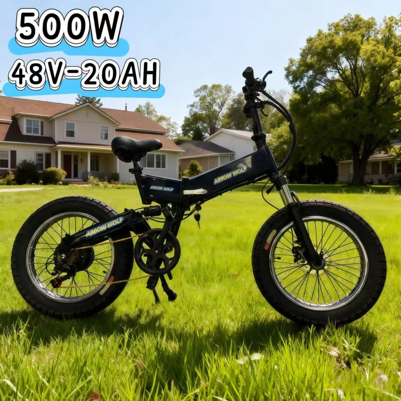 

500W motor electric bicycle, 20-inch 48V 20AH battery, safe and comfortable, fashionable foldable E-Bike for urban commutinged