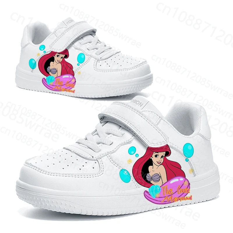 

Новая популярная детская обувь с принтом принцессы Русалки Ариэль для девочек и женщин, удобные кроссовки с милым узором, подарок на день рождения