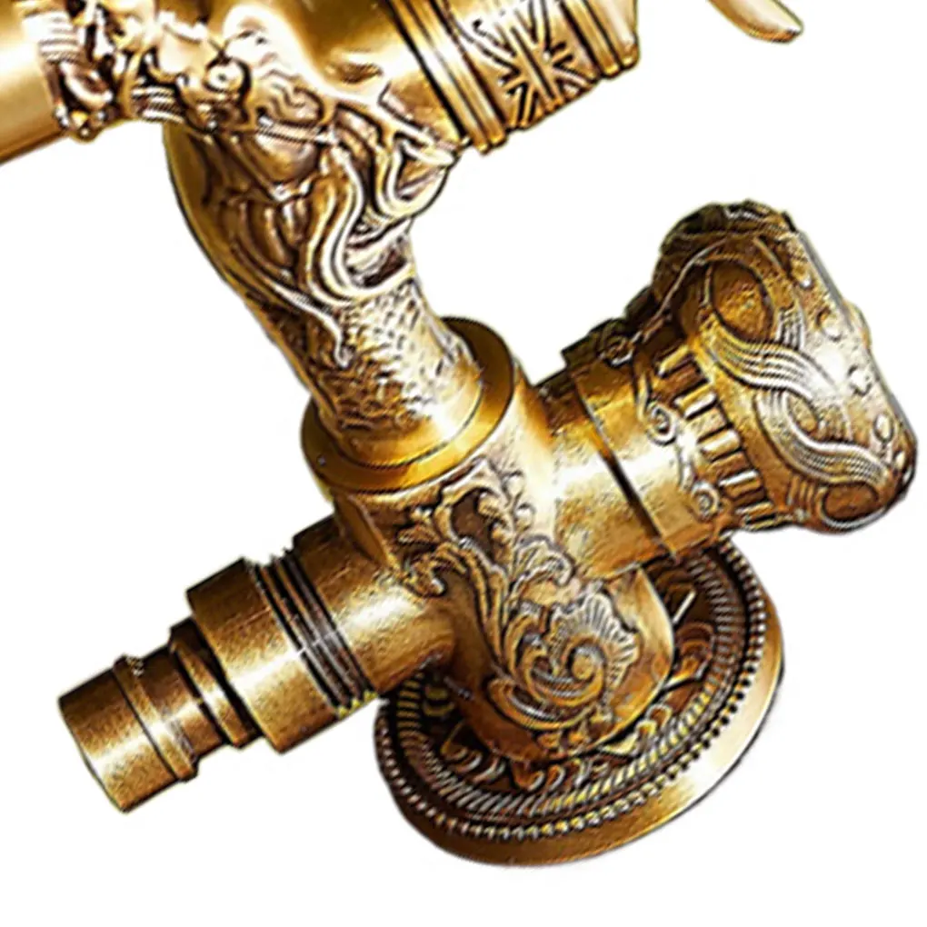 Antique Tap Add Touch Of Vintage Charm To Garden Brass Outdoor Washing Tap Bibcock Machine gold